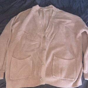 American Eagle Outfitters Orange Knit Cardigan